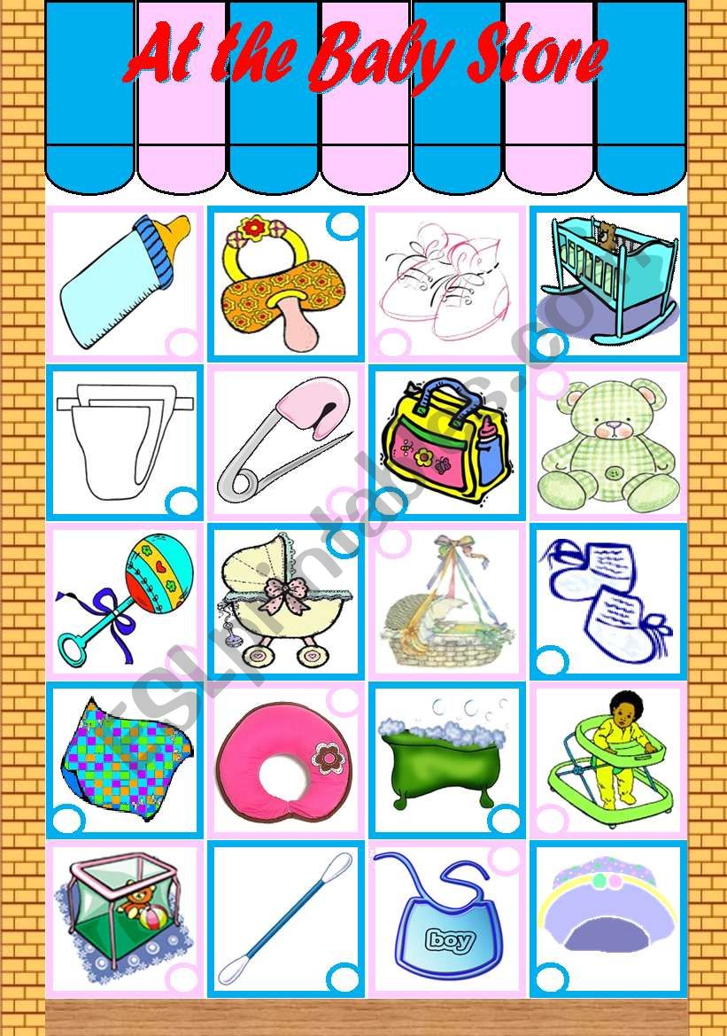 The Baby Store – vocabulary + grammar (pronouns he, she, it) [3 tasks ...